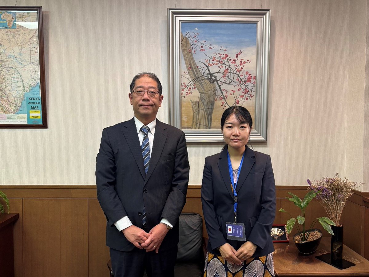 On 17 June 2025, Deputy Chief of Mission, Mr. Ogihara received a courtesy call by a Japan Overseas Cooperation Volunteers who have completed her activities. Mr. Ogihara encouraged her to make the most of her experience in Kenya after returning to Japan.