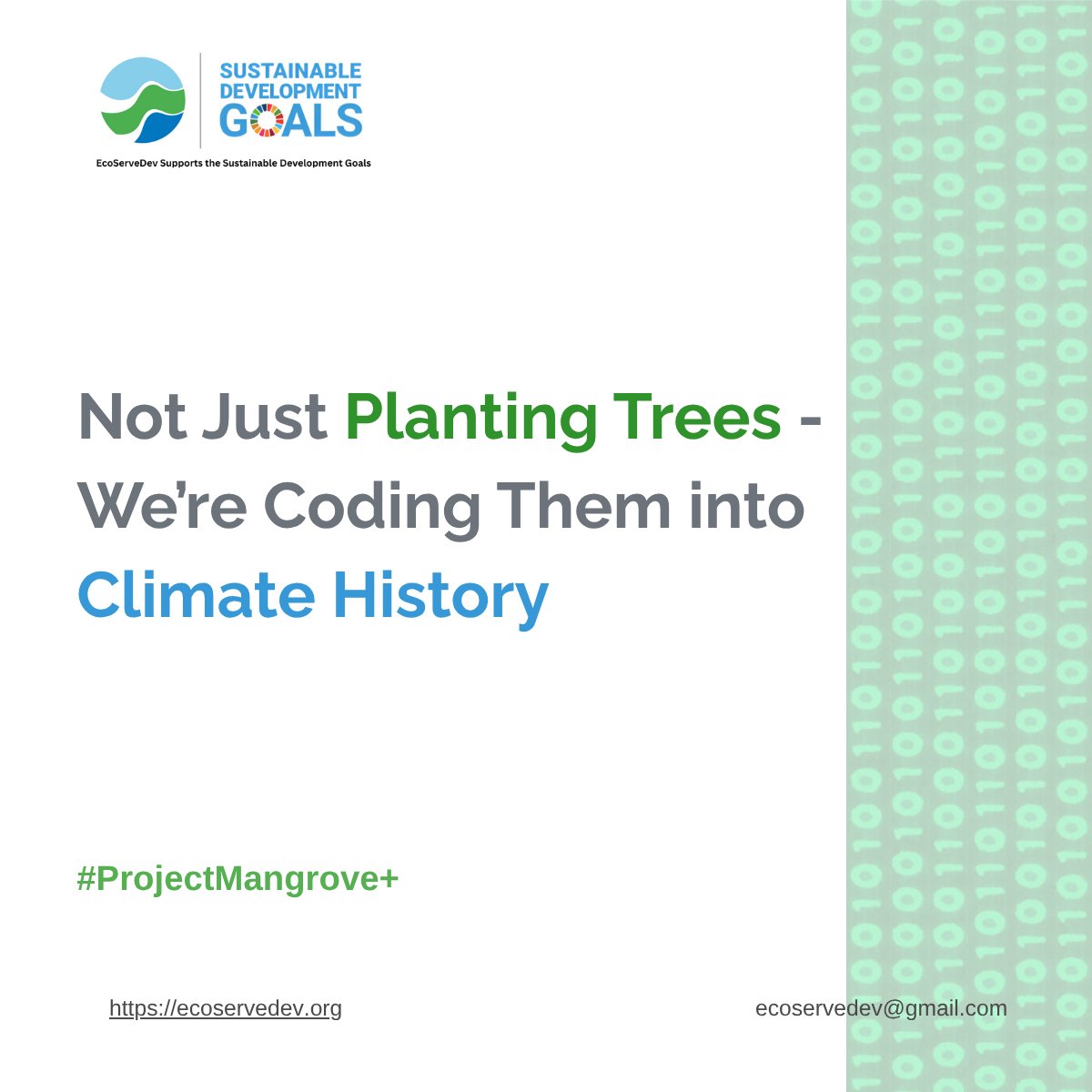 ecoservedev's tweet photo. Here’s how we’re combining digital traceability, local empowerment, and reforestation to fight climate change.
🔗 Visit: https://t.co/gSNeUSRnXZ
💬 Let’s #Act4Earth for a #BetterPlanetTogether
#NatureRestoration #TechForGood #EcoServeDev #Mangrove+ https://t.co/MNfI6bXwRT
