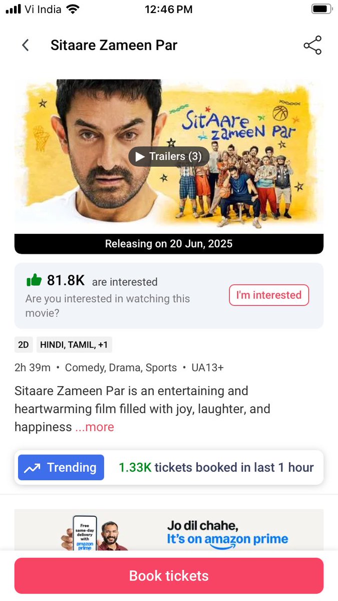 Ab likho Kuch
Peak Hour mein 3k se 1.33k girgaya?
Clear case of external push 

#Houseful5 1.66k se 2.82k Same time