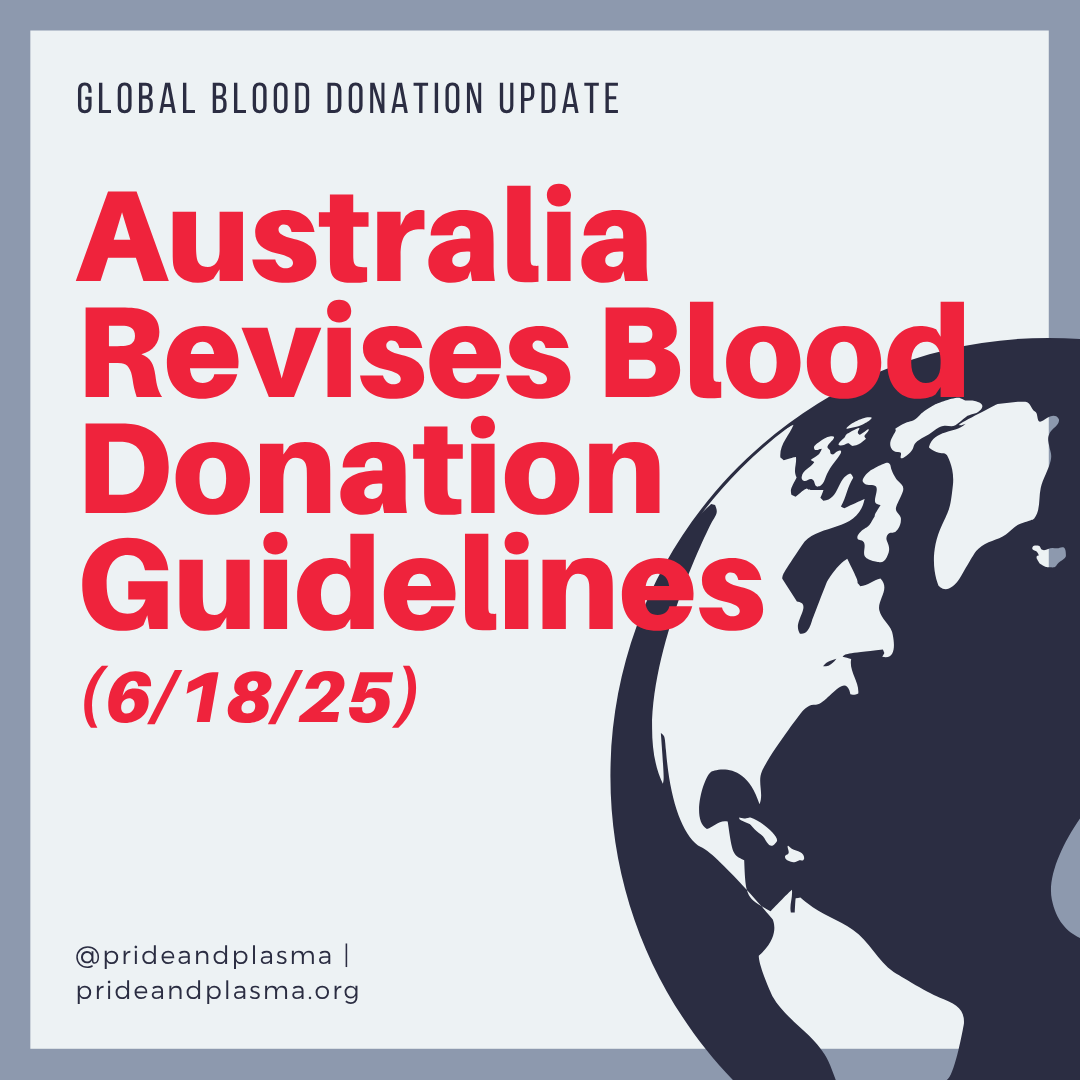 prideandplasma's tweet photo. Today @lifebloodau announced revisions to their blood donor eligibility criteria, replacing a #queerbloodban with an #individualriskassessement as well as a new plasma pathway. 

#fda #bloodban #lgbtq #lgbtqrights #gayblooddrive #prideandplasma https://t.co/Y5z9BN6Cp7