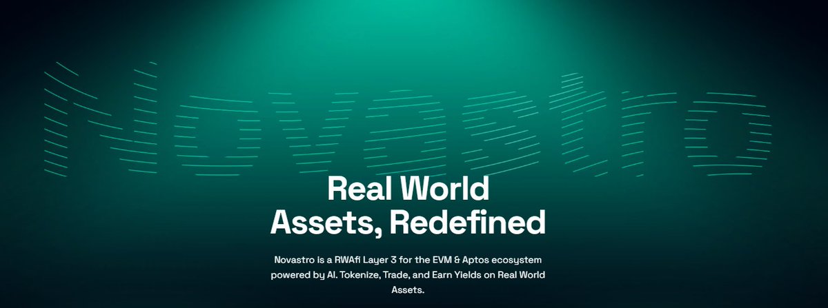 SCAR 🔺 (@scar_web3) on Twitter photo LETS GET INTO <a href="/Novastro_xyz/">Novastro | RWAfi</a>
- Modular ledger for real-world assets (RWAs)
- Anchored on Ethereum, trades on Arbitrum, Sui, Solana
- Enables RWA interoperability across chains
- Powered by $NOVAS token
- Smart tokenization & AI-driven asset strategies LETS GET INTO <a href="/Novastro_xyz/">Novastro | RWAfi</a>
- Modular ledger for real-world assets (RWAs)
- Anchored on Ethereum, trades on Arbitrum, Sui, Solana
- Enables RWA interoperability across chains
- Powered by $NOVAS token
- Smart tokenization & AI-driven asset strategies