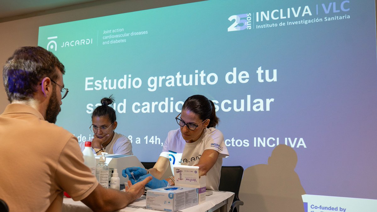 INCLIVA (@incliva_iis) on Twitter photo INCLIVA inicia el primer cribado de enfermedades cardiovasculares y diabetes para el proyecto europeo JACARDI
El objetivo es implantar un programa de detección precoz en hipertensión arterial, insuficiencia cardiaca, fibrilación auricular y valvulopatías
incliva.es/incliva-inicia… INCLIVA inicia el primer cribado de enfermedades cardiovasculares y diabetes para el proyecto europeo JACARDI
El objetivo es implantar un programa de detección precoz en hipertensión arterial, insuficiencia cardiaca, fibrilación auricular y valvulopatías
incliva.es/incliva-inicia…
