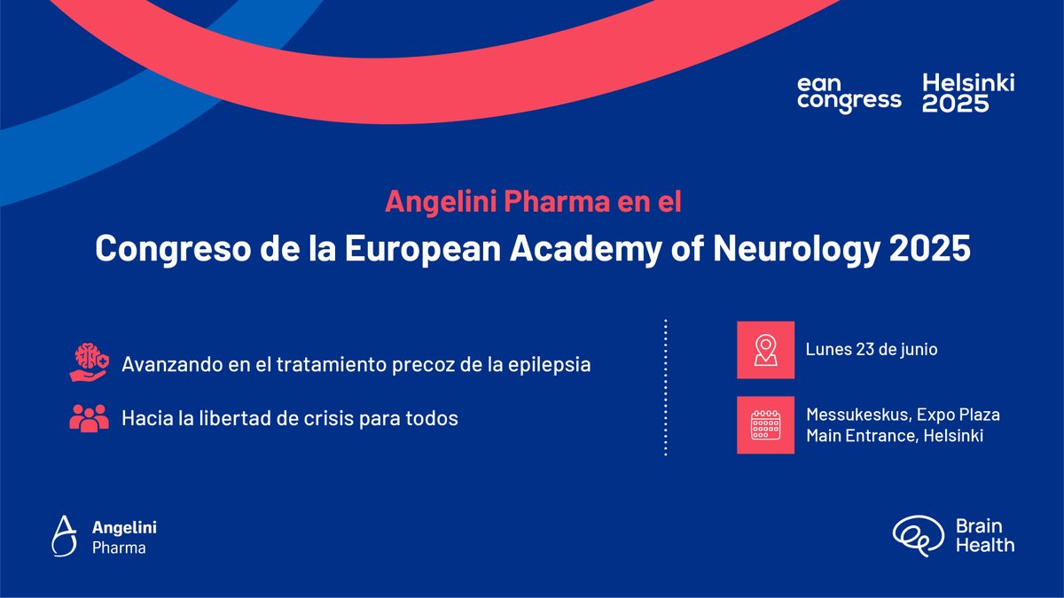 🧠 El próximo 23 de junio estaremos presentes en el Congreso de la European Academy of Neurology 2025.Estas sesiones se centrarán en los enfoques de tratamiento precoz destinados a mejorar la calidad de vida de los pacientes con epilepsia.

🕒 Agenda del día:
𝟏𝟎:𝟎𝟎 𝐄𝐄𝐒𝐓 |