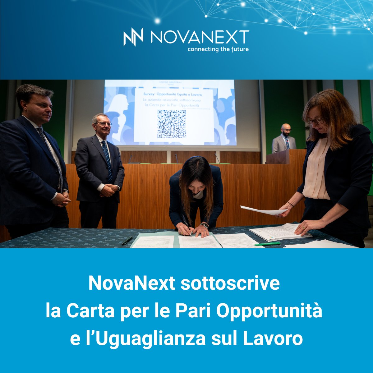 Con la firma della Carta per le Pari Opportunità e l’Uguaglianza sul Lavoro, iniziativa di <a href="/UITORINO/">Unione Industriali Torino</a> e <a href="/FondSodalitas/">Fondazione Sodalitas</a>, #NovaNext rafforza una scelta già parte del proprio modello organizzativo.

Scopri di più: lnkd.in/d5SSYHug