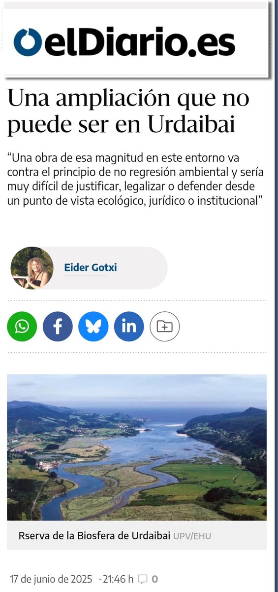 Cuando no puede ser, no puede ser y cuanto antes lo reconozcan todos los implicados, mejor. 
Se dice que rectificar es de sabios... 
Guggenheim Urdaibai Stop!

eldiario.es/euskadi/blogs/…