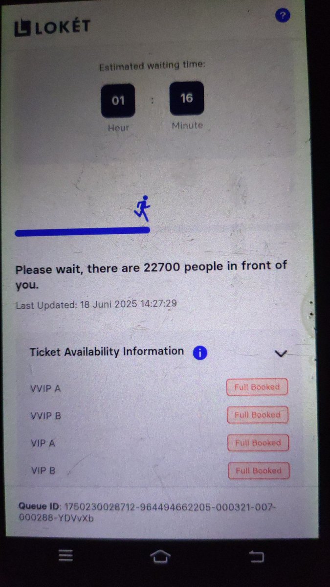 Disaat yg lain udah pd dapet tiket, disitu gw masih harus masuk antrian. Paling berdarah² sih war tiket ini #GDRAGONinJAKARTA