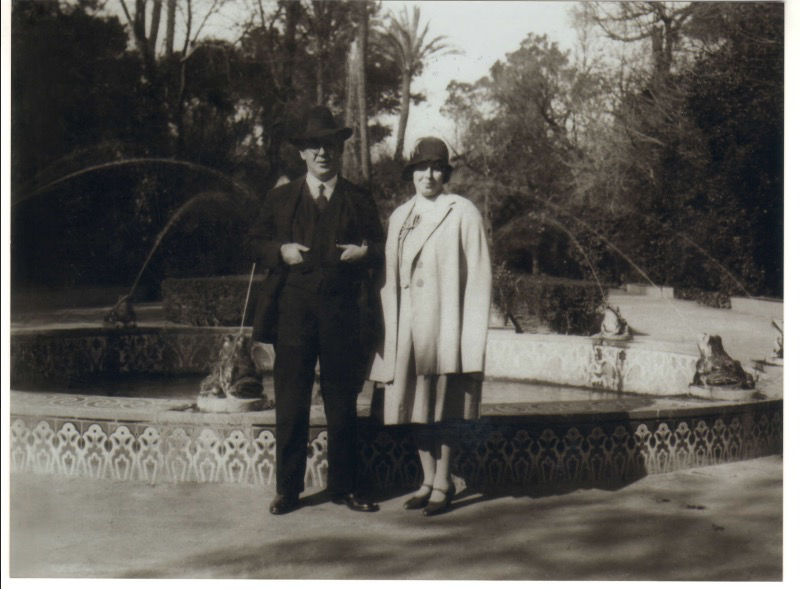 1936. Blas Infante con su esposa Angustias García Parias.