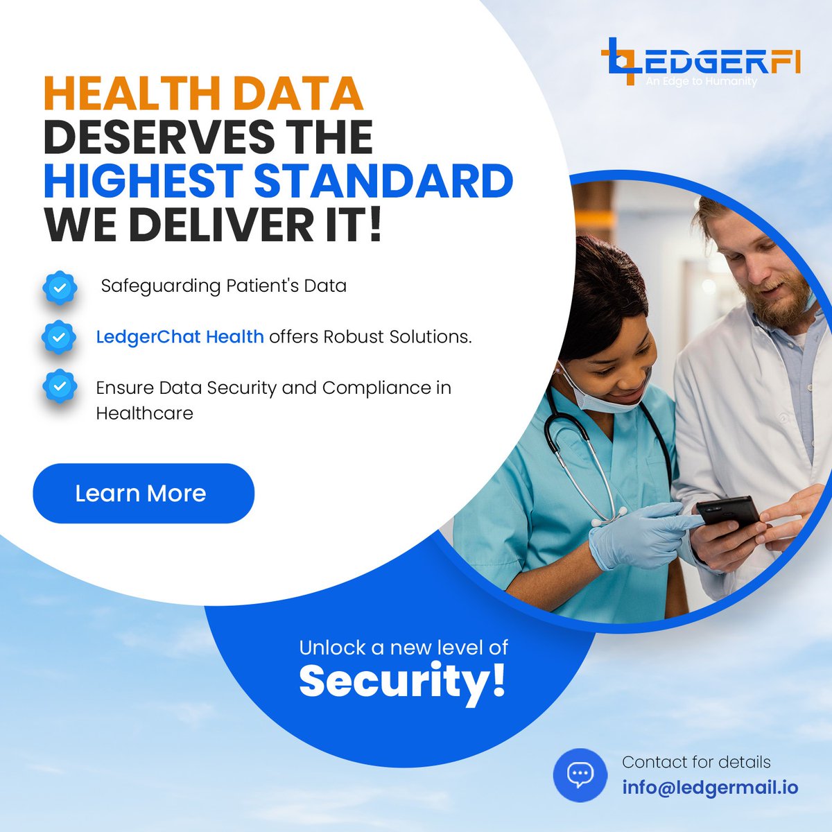 In healthcare, trust = data protection.
 LedgerChat Health ensures HIPAA-compliant, end-to-end encrypted messaging—built for clinical workflows and strict privacy laws.
Because health data deserves the highest standard.

#SecureMessaging #DataPrivacy #HIPAA #Cybersecurity