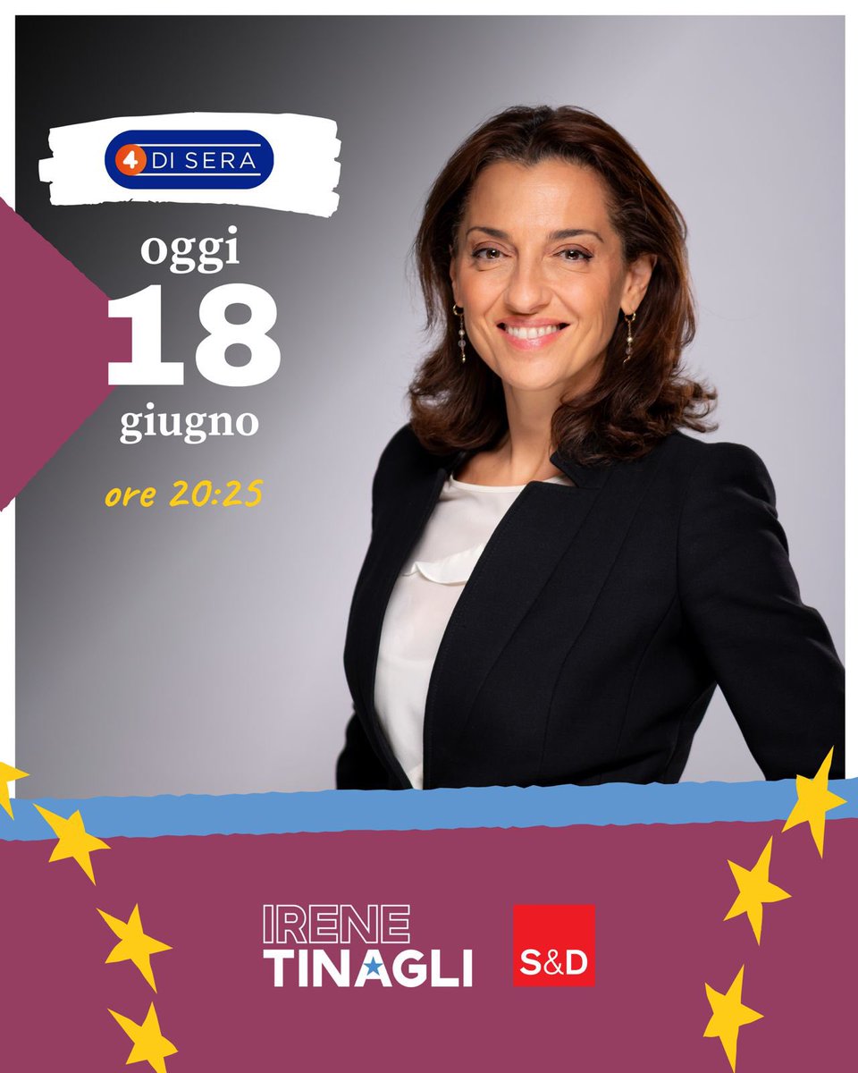 Vi aspetto oggi a <a href="/4disera/">4 di sera</a> su Rete 4, non mancate! #socialistsanddemocrats