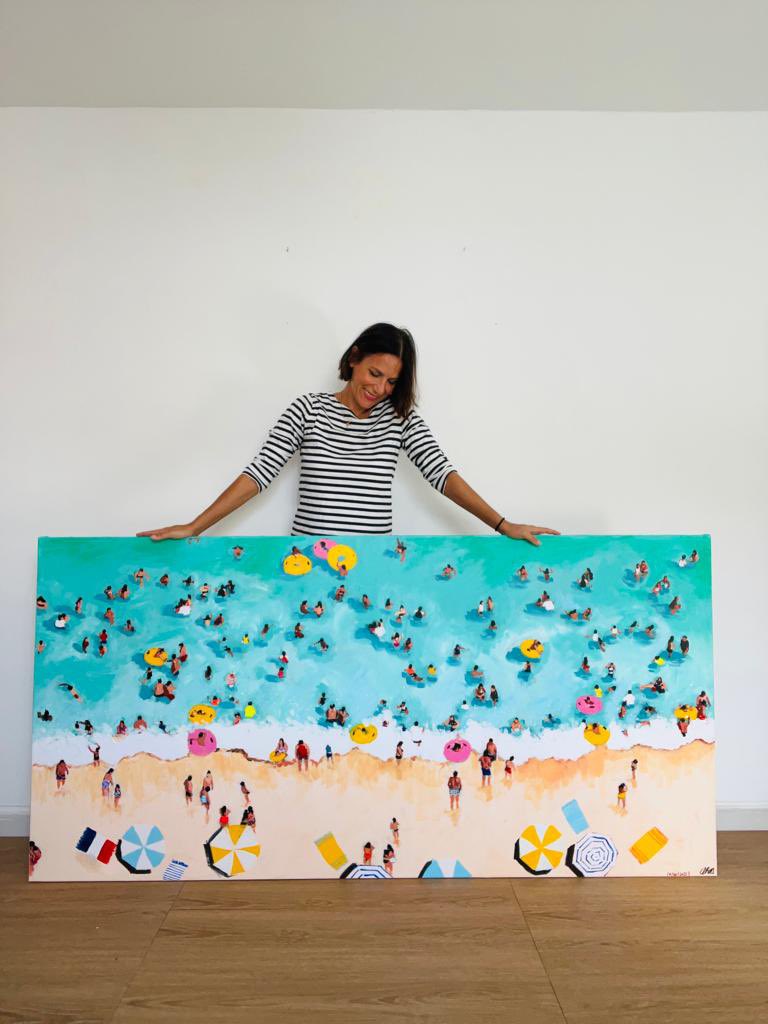 ElGabineteDeLas's tweet image. Queridos: Última oportunidad hasta el domingo para encargar una versión de “Playa Feliz” en cualquier formato y medida. Entregas a partir de septiembre. Ya no pintaré más versiones, ¡Aprovecha, es un cuadro lleno de color, de alegría, de vida y de verano!
