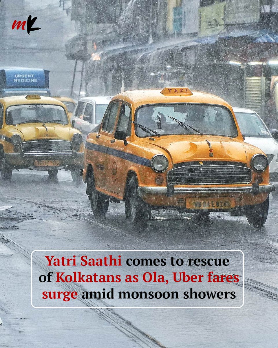 TT_My_Kolkata's tweet photo. Govt-backed Yatri Saathi rescued stranded Kolkatans as app-cabs failed during the first monsoon chaos.
https://t.co/kYsWhzIJLM
#YatriSaathi #OLA #Uber #KolkataRains #MonsoonTravel #CabCrisis #CommuterRelief #Kolkata #MyKolkata https://t.co/6kGrN4xtmY
