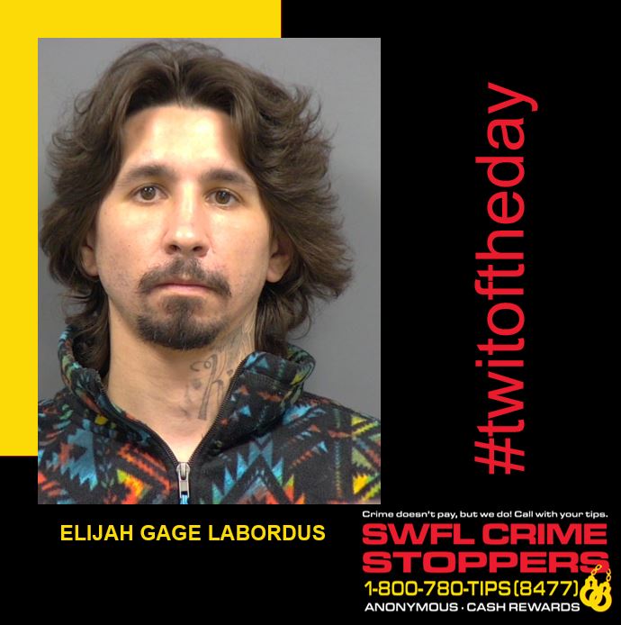 Our #Twitoftheday is Elijah Labordus, wanted for VOP battery.  If you know where he is, call Crime Stoppers at 1-800-780-TIPS, submit online southwestfloridacrimestoppers.com or use the P3 Tips mobile app.