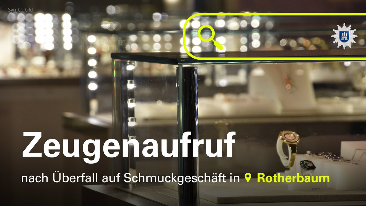 #Zeugenaufruf nach Überfall auf Schmuckgeschäft

📅 17.06.2025, 15:05 Uhr
📍 #Rotherbaum, Grindelallee

Wir fahnden nach einem derzeit noch unbekannten Täter, der ein Schmuckgeschäft überfallen hat. Wir suchen Zeuginnen und Zeugen!

Details und Täterbeschreibung:
