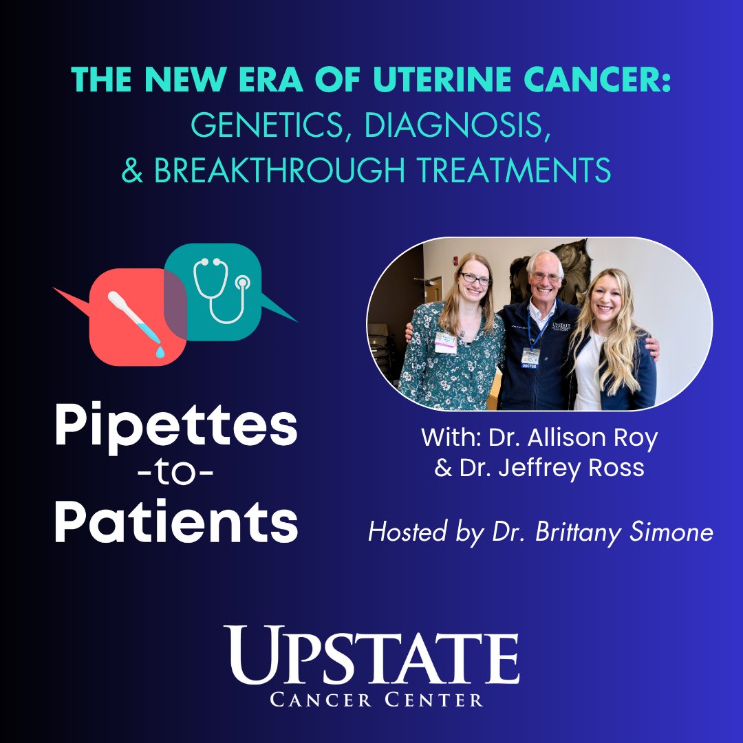 🎙️ How is genetics reshaping the way we detect &amp; treat #uterinecancer? June's Pipettes to Patients explores the rapid advances in diagnostics, personalized therapies &amp; clinical trials changing care for patients.
🎧Listen now! 
🔗bit.ly/4lbvcZZ
#jump4june #cancerresearch
