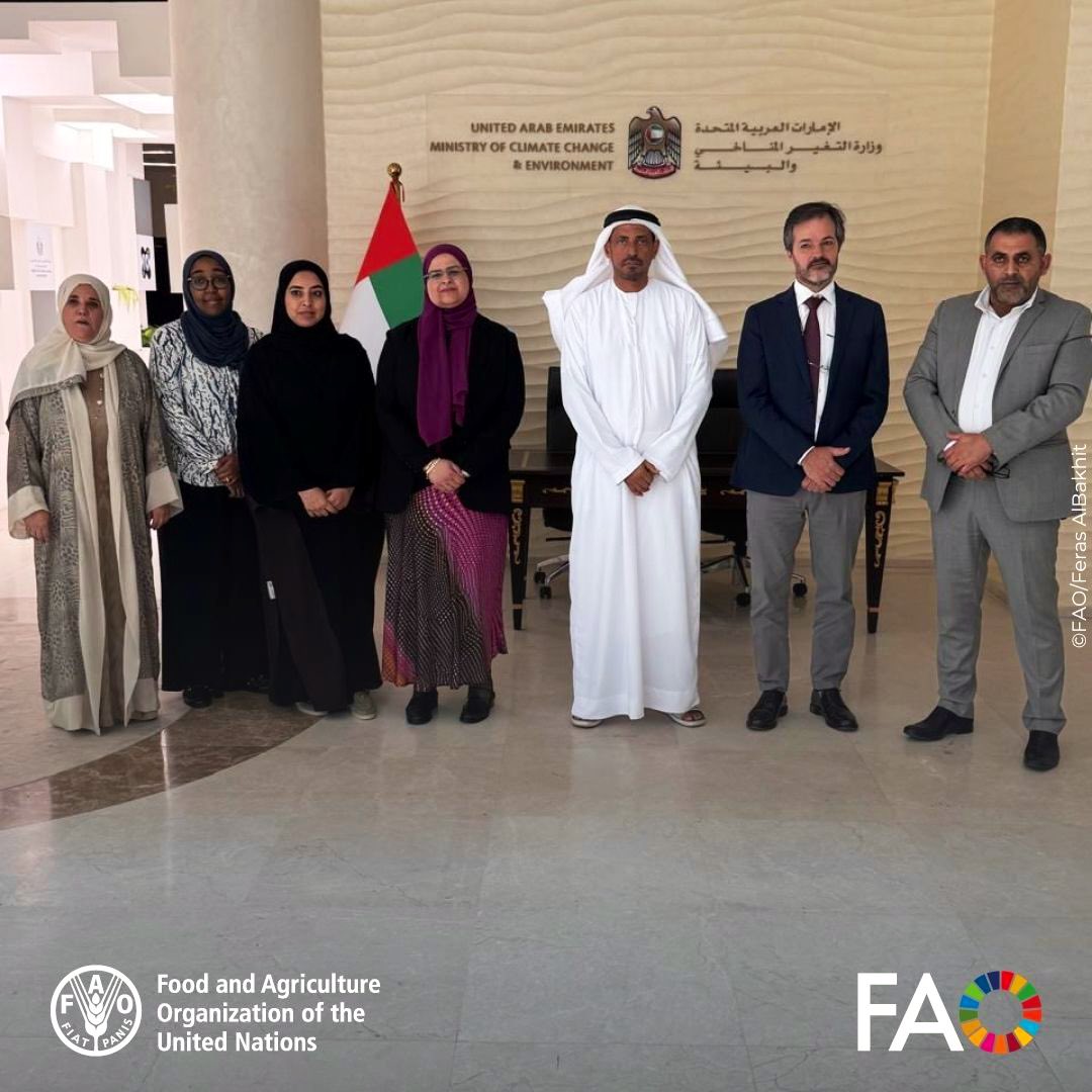 FAO for GCC states, UAE & Yemen (@faoinuae) on Twitter photo 📍Mission launched
FAO has joined <a href="/MoCCaEUAE/">وزارة التغير المناخي والبيئة</a> to launch the next phase of the national food safety assessment process.
Over the coming weeks, joint teams will visit all7️⃣Emirates to validate & cross-check data submitted by national authorities,following the Feb. 2025 training. 📍Mission launched
FAO has joined <a href="/MoCCaEUAE/">وزارة التغير المناخي والبيئة</a> to launch the next phase of the national food safety assessment process.
Over the coming weeks, joint teams will visit all7️⃣Emirates to validate & cross-check data submitted by national authorities,following the Feb. 2025 training.