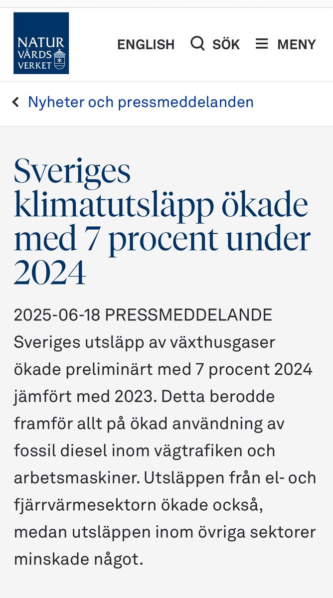 Ygeman's tweet image. Var det inte någon som skulle avgå om utsläppen ökar?