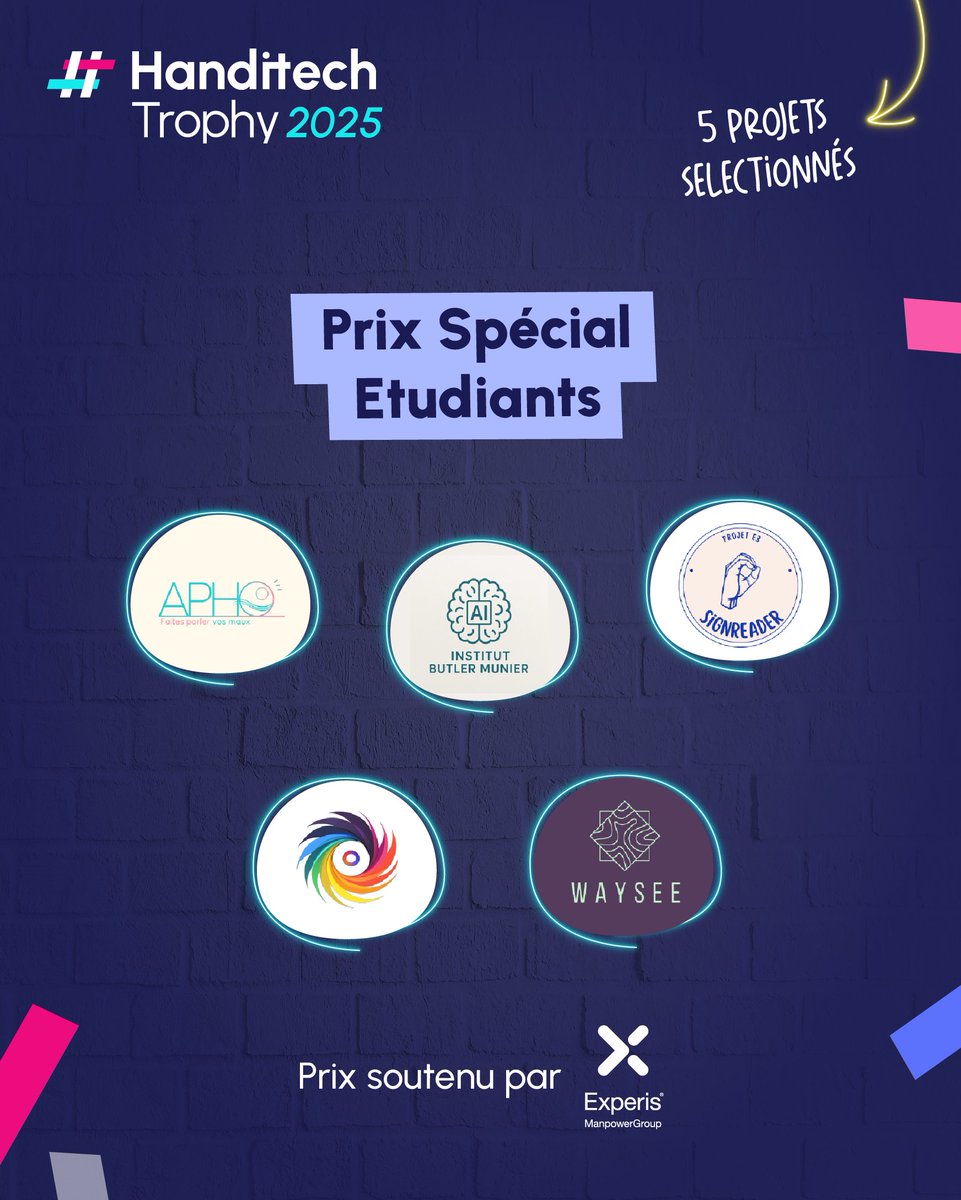 Handitech Trophy (@handitechtrophy) on Twitter photo 🎓 Voici les 5 demi-finalistes du #HanditechTrophy – Catégorie Étudiants soutenue par <a href="/Experis_France/">Experis France</a> :
🔹 Apho
🔹 ReMix Eco
🔹 SignReader
🔹 Swirl
🔹 WaySee
📅 Pitchs les 23 & 24 juin à Paris pour décrocher une place en finale ! 🎓 Voici les 5 demi-finalistes du #HanditechTrophy – Catégorie Étudiants soutenue par <a href="/Experis_France/">Experis France</a> :
🔹 Apho
🔹 ReMix Eco
🔹 SignReader
🔹 Swirl
🔹 WaySee
📅 Pitchs les 23 & 24 juin à Paris pour décrocher une place en finale !