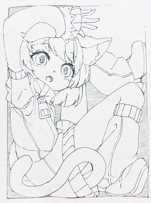 獣耳もふもふジャージメイド
#ねこのらくがき 