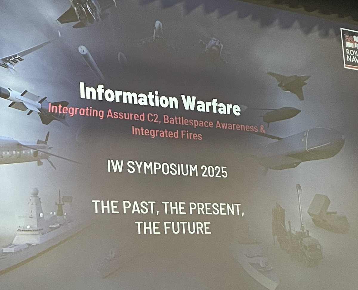 Very honoured to be speaking on #InformationOperations at the <a href="/RoyalNavy/">Royal Navy</a> Information Warfare Symposium 2025. #IW #infowars. Geopolitically it doesn’t get more topical than now!
