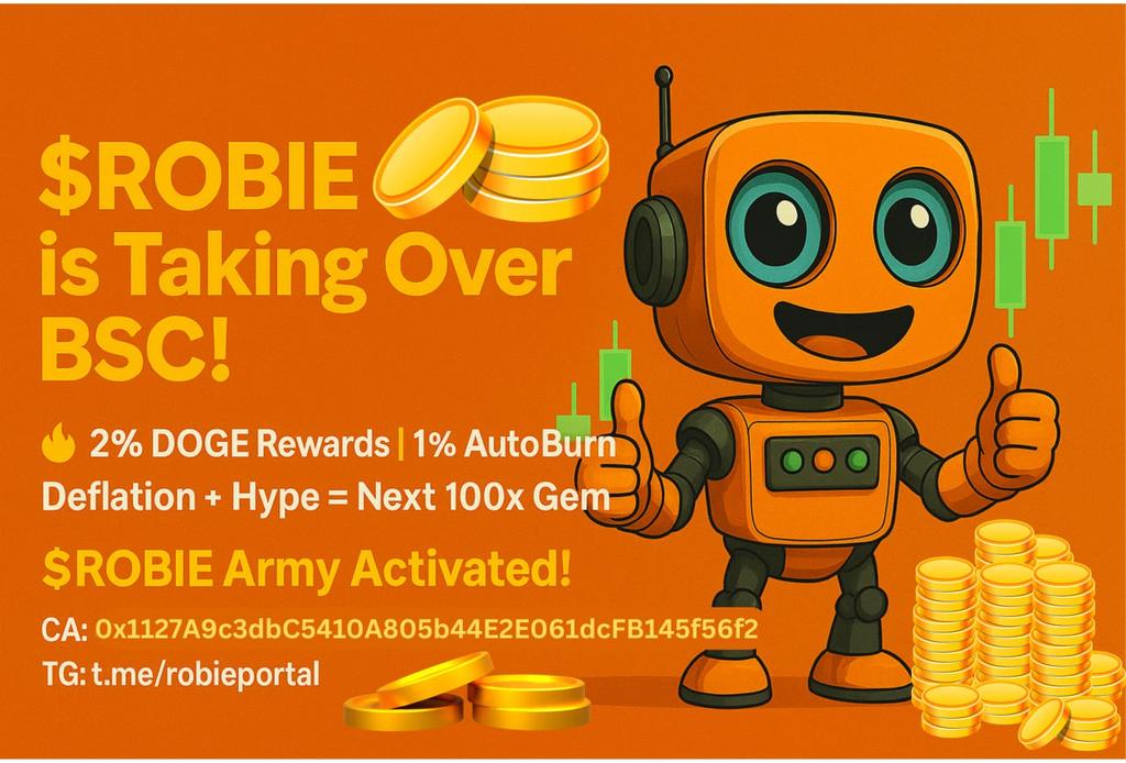 crypto_dia77956's tweet photo. @_Quivira $ROBIE isn’t just a token, it’s a movement
🔥 2% DOGE rewards for holders
⚡️ Deflationary power = 🚀
📲 CA: 0x1127a9c3dbc5410a805b44e2e061dcfb145f56f2
💬 TG: https://t.co/O4WSe9KnI3

#ROBIE #DOGE #BullRun #ETH #SHIB #100X https://t.co/z0uR6dc8ws