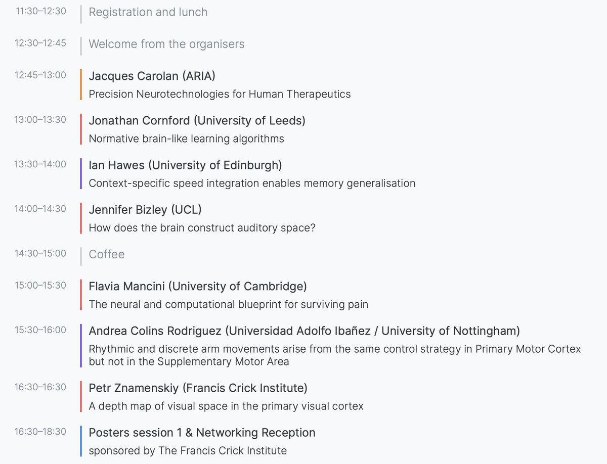 DanAkarca's tweet image. Incredibly excited for the UK Neural Computation Conference 2025 @ Imperial College London, 9th - 11th July (main event 10th - 11th) 🇬🇧.
World leading scientists working in brain computation - from advanced experimental neuroscience to AI and mathematical modelling (and all…