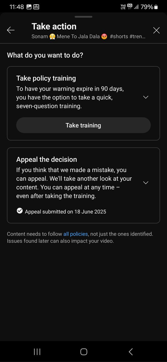 ArtWithDeepak24's tweet photo. @YouTubeIndia @YouTube @TeamYouTube I have Appeal but I think that my appeal can be rejected so take a careful action so creator can happy with Your decision.  Theses is second Time I am getting warning strick please take careful action https://t.co/6zLUia6rDd