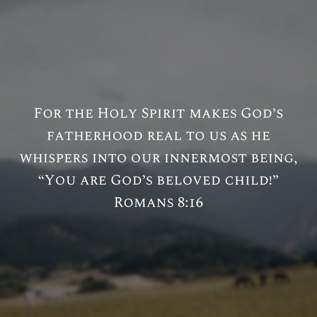 The Holy Spirit bears Witness with our spirit