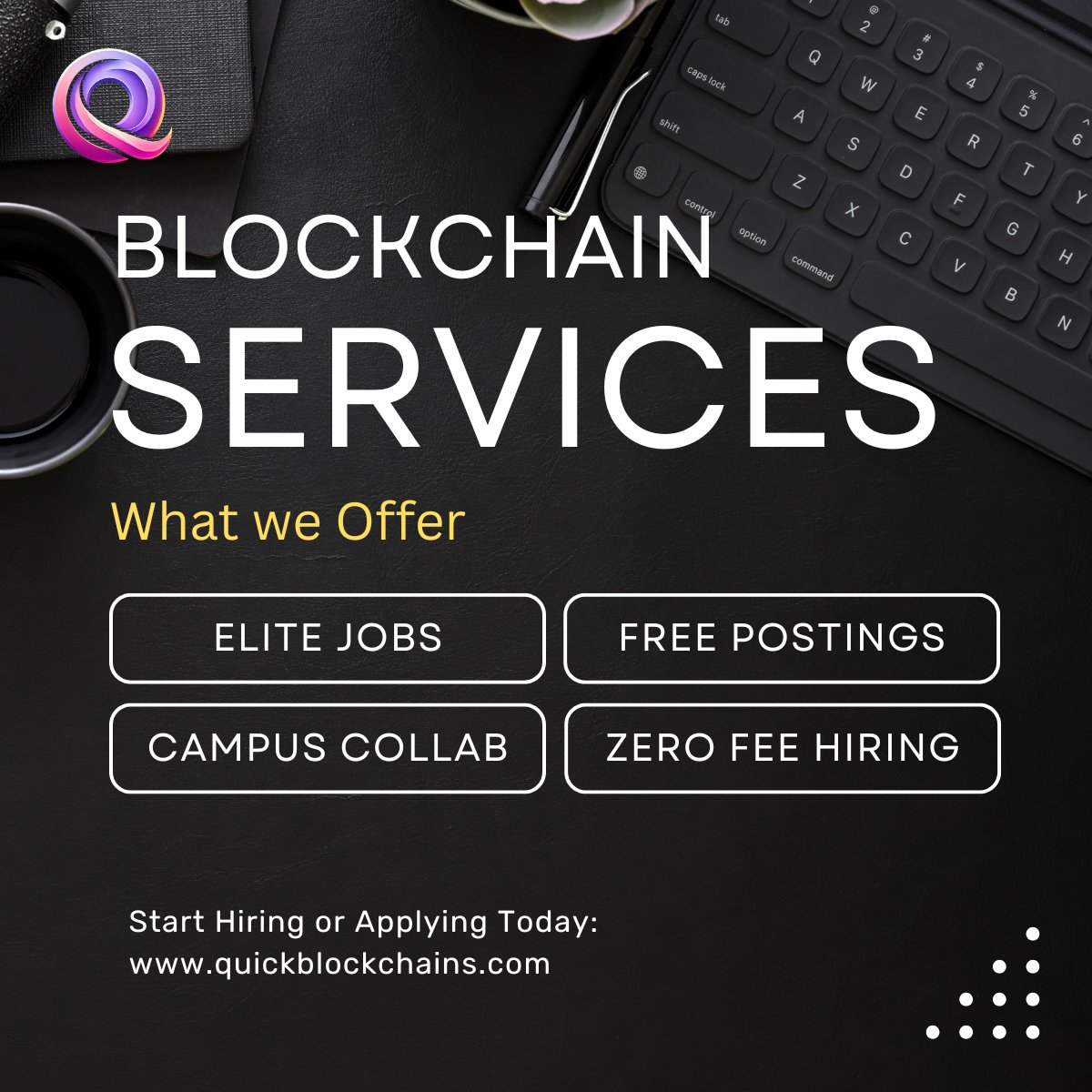 QuickBlockchain's tweet photo. 🚀 Hire top blockchain talent or land elite Web3 jobs with QuickBlockchains!

✅ Elite Jobs
✅ Free Job Posting
✅ Institute Collaboration
✅ Web3 Campus
Apply now 👉 https://t.co/KSW278zSxN
#Web3Jobs #BlockchainHiring #CryptoCareers #TechHiring #RemoteJobs #Web3 #RemoteHiring https://t.co/NRq6ZF36Kn