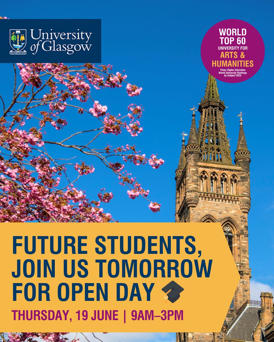The wait is nearly over. Our Undergraduate Open Day is tomorrow, Thursday 19 June, from 9am to 3pm! 🎓✨

We can’t wait to welcome you and help you take the next step in your journey. See you there! 👋