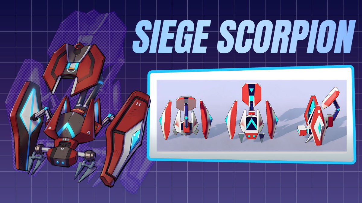 Take a 3D look at Siege Scorpion ⚡🦂

This giant mech only targets buildings—but if none are around, it zaps enemies and slows them down!
