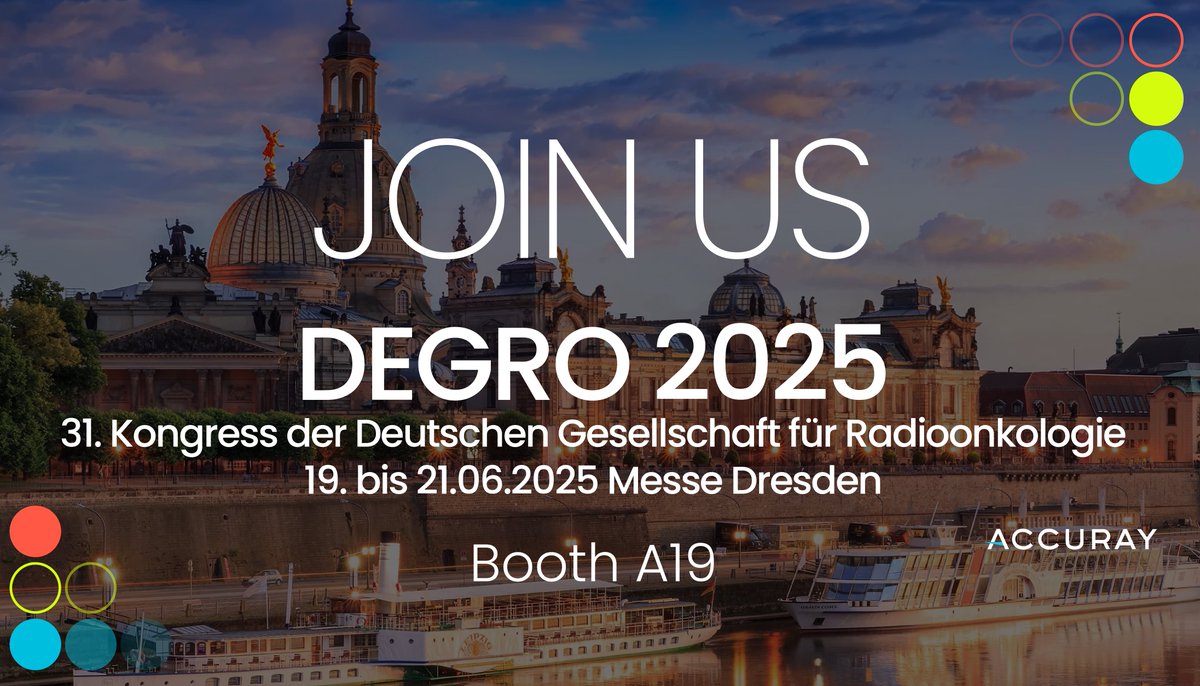 Be sure to join us at #DEGRO 2025 in Dresden starting tomorrow! Our team of experts is ready to welcome you at booth A19! #AccurayExpandRT