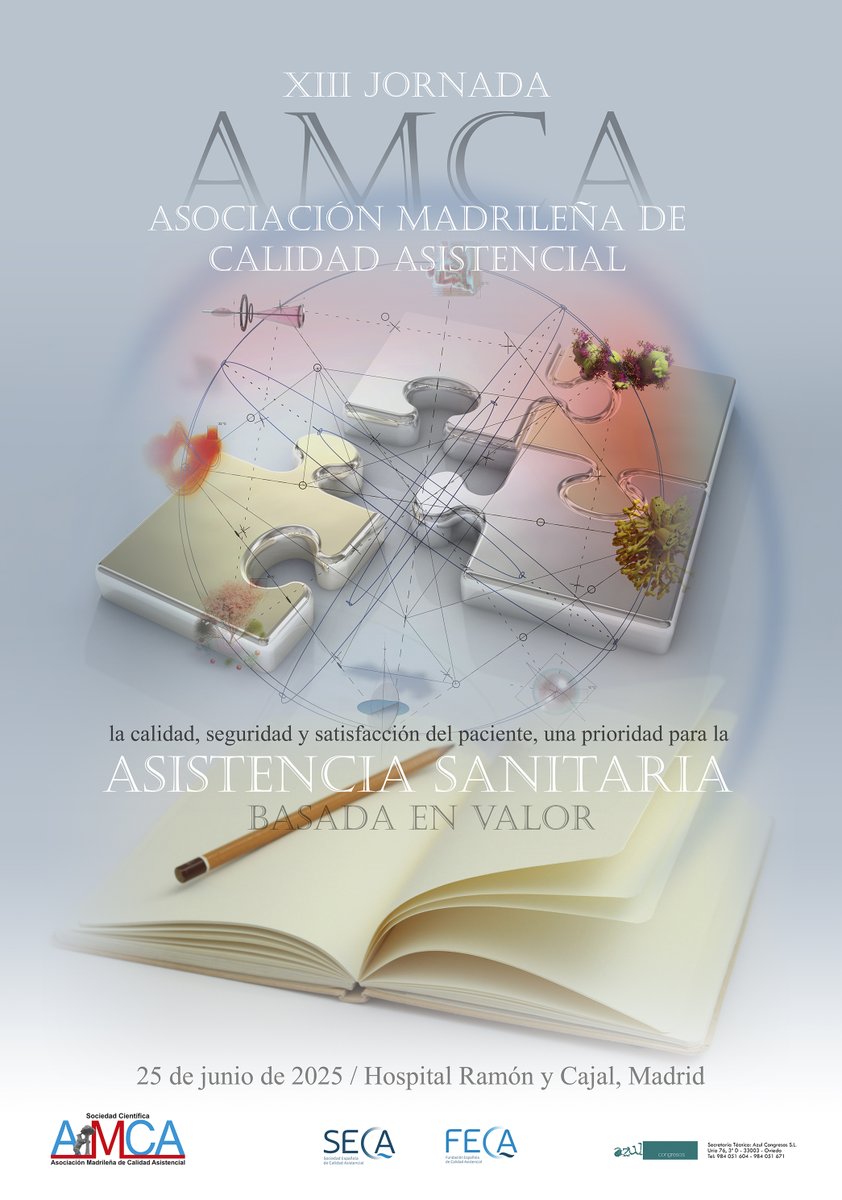 La XIII Jornada Científica <a href="/AMCASISTENCIAL/">AMCA</a> estará dedicada a la Asistencia Sanitaria Basada en Valor:
🗓️ 25 junio, 8-17h
📍 Hospital Ramón y Cajal
Más información: f.mtr.cool/efsgtrfydh
#AtenciónBasadaEnValor #ValueBasedHealthcare