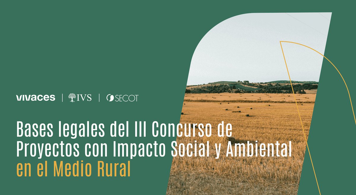 Centro de Innovación Territorial RuralTEC (@rural_tec) on Twitter photo Vivaces lanza la III edición de su Concurso de Proyectos de Impacto social y ambiental en el #MedioRural. Presentación de candidaturas hasta el 16 de septiembre
#Vivaces #RedCIT #DesarrolloRural #Innovación <a href="/TierraBobal/">Tierra Bobal</a>
vivaces.org/blog-posts/lan… Vivaces lanza la III edición de su Concurso de Proyectos de Impacto social y ambiental en el #MedioRural. Presentación de candidaturas hasta el 16 de septiembre
#Vivaces #RedCIT #DesarrolloRural #Innovación <a href="/TierraBobal/">Tierra Bobal</a>
vivaces.org/blog-posts/lan…