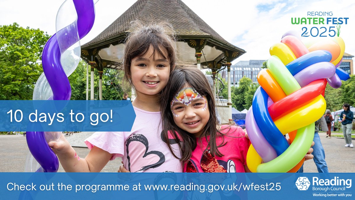 🎉 Only 10 days to go until #WaterFest2025! 🎉

Come along to enjoy live music, workshops and family-friendly activities for all ages! Face painting and balloon modelling will be waiting for the little ones at Huntley Wharf 🎈

Check out full programme ➡️ rdguk.info/YwhVN