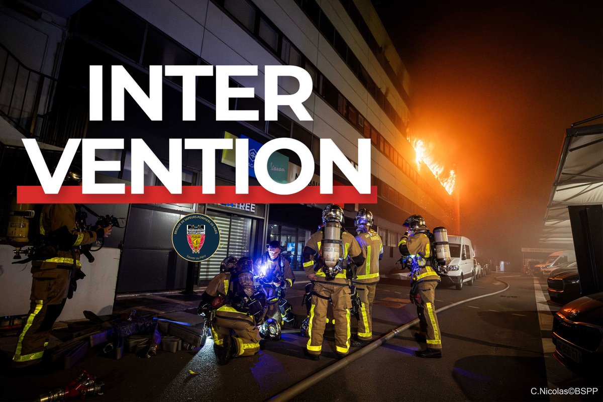 PompiersParis's tweet photo. 🚨[#Intervention] | Cette nuit, un peu avant 2h, les pompiers de Paris sont intervenus pour un violent feu de concession automobile à Saint-Denis (93).

🔴 Les 3e, 4e, 5e niveaux et 40 véhicules sont sinistrés.

🧑‍🚒9 lances sont établies, dont 2 sur moyen élévateur aérien. https://t.co/6DBxWdinsw