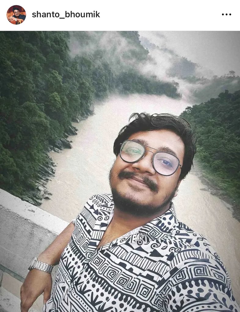 BefittingFacts's tweet photo. Meet Guest faculty of North Bengal University-

This guy Shanto Bhoumik is a Bangladeshi and entered India illegally.

He got got voter ID cards, Aadhaar, Pan Card everything. He didnt stop there, he went ahead and became guest faculty in North Bengal University.

He also bought flat in TMC's Mayor Ward.