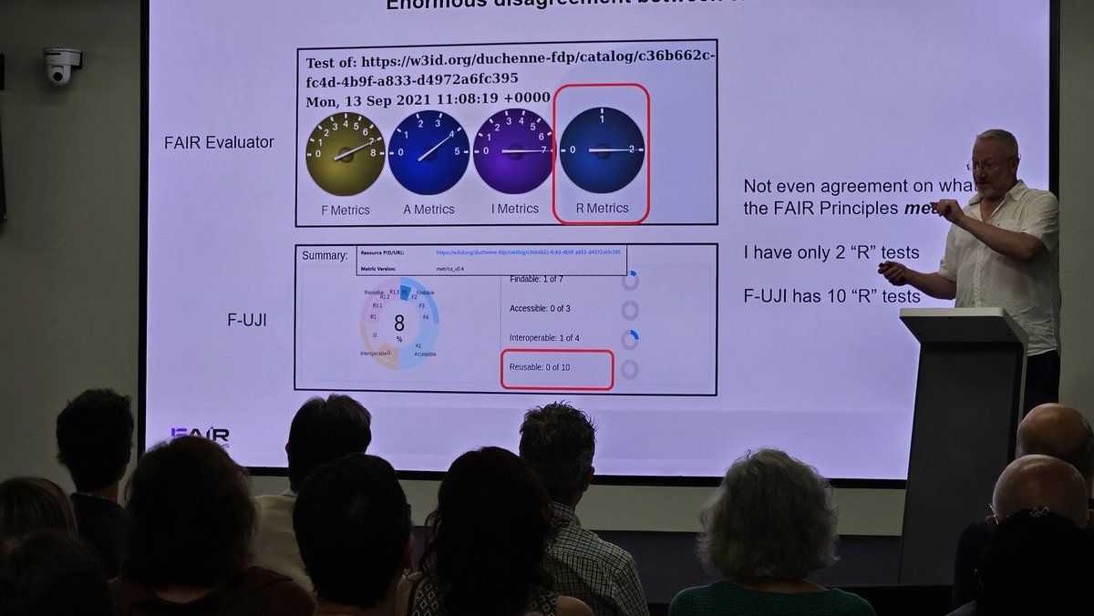 CSUC_info's tweet photo. Conferència inaugural a càrrec de Mark Wilkinson de @La_UPM que ens parla de FAIR in-practice: Triumphs and Tribulations
#FiraFAIRData2025 #UOC @UOCuniversitat https://t.co/WPPGT4PbEk