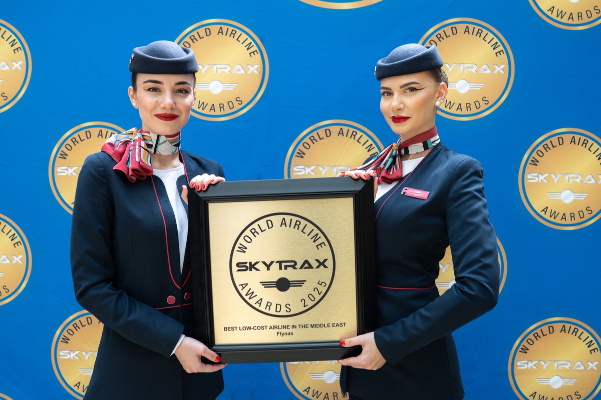 طيران ناس يتوج كأفضل طيران اقتصادي في الشرق الأوسط للمرة الثامنة على التوالي، وضمن أفضل عشر شركات طيران اقتصادي عالمياً وفق تصنيف سكاي تراكس 2025، أهم مؤسسة لقياس أداء شركات الطيران في العالم.