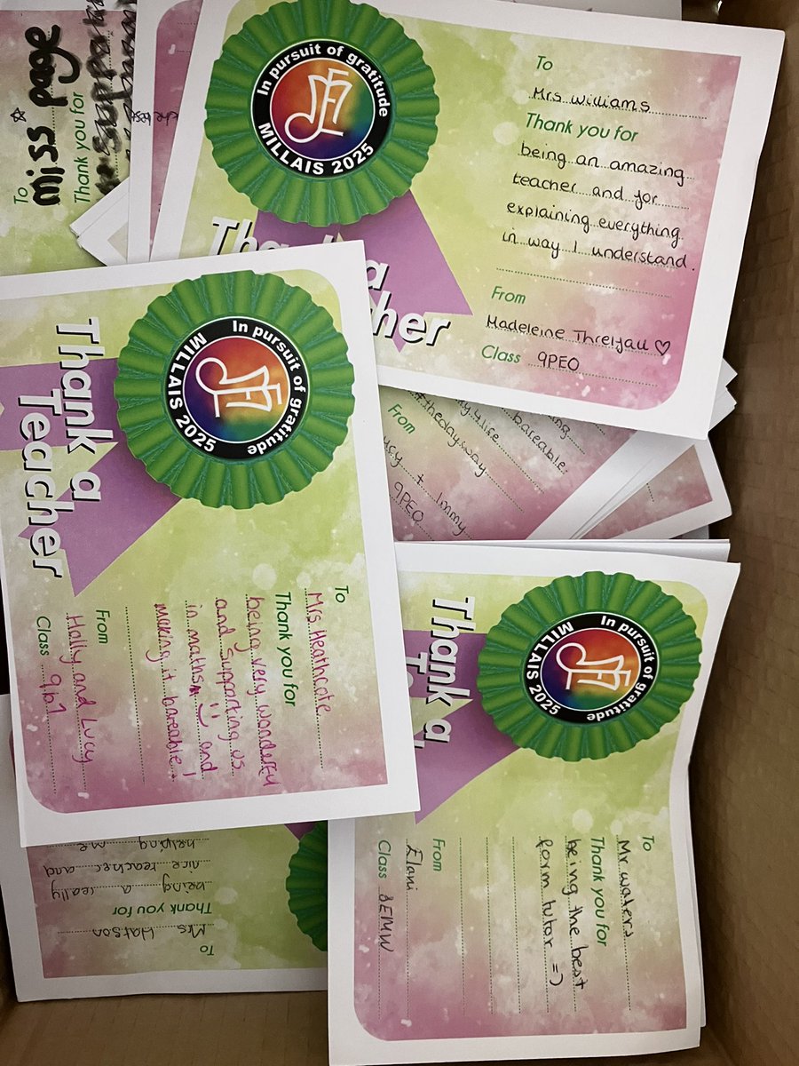 #MillaisStudents post on their gratitude to teachers and support staff today #ThankATeacherDay #MillaisHappiness #MillaisWellBeing