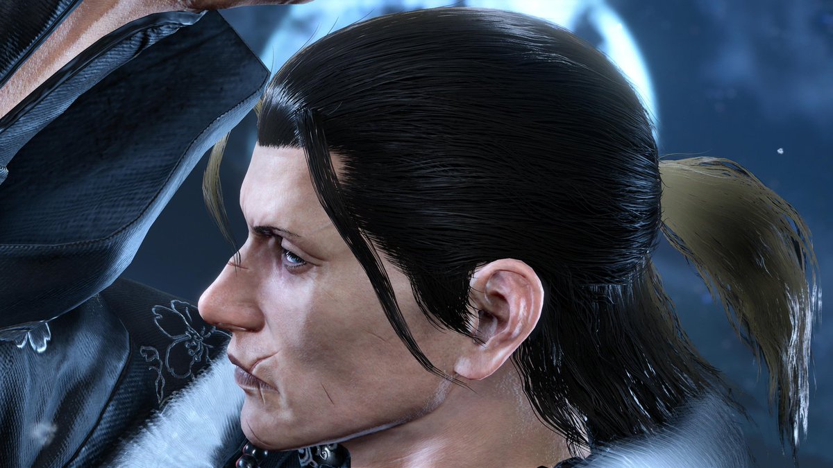 月明かりで髪の毛照らされるんだね