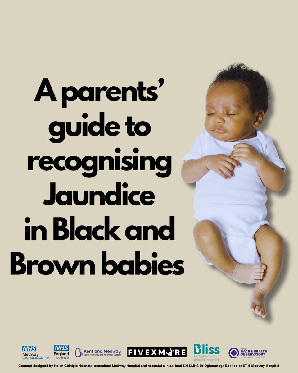 fivexmore's tweet image. Do you know how to spot Jaundice on Black babies?

We’ve been working behind the scenes on a new resource designed to support and empower Black and Brown parents and it’s finally here.

In collaboration with Bliss, NHS Medway, Kent and Medway Neonatal Network, NHS England South…