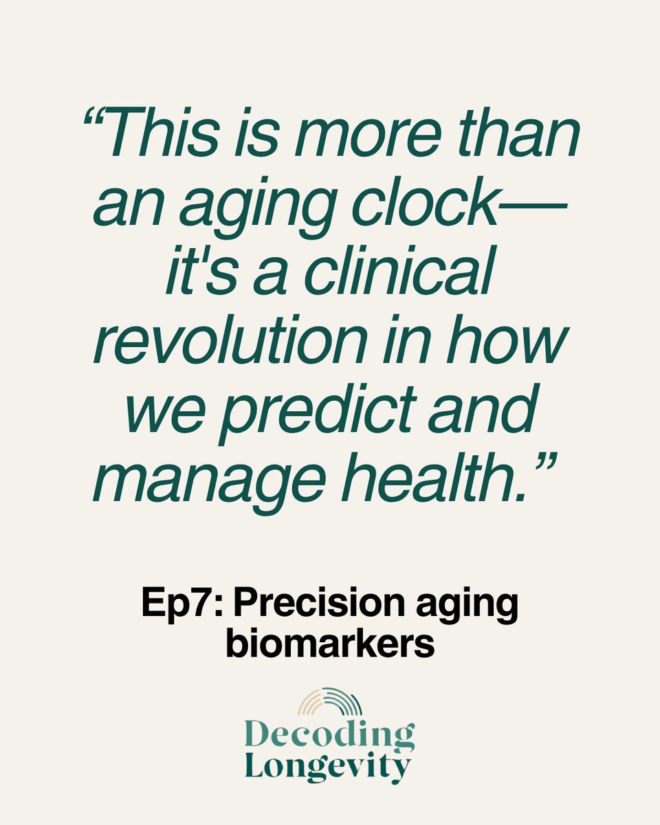 DcodLongevity's tweet image. 🎧 Episode 7 is out now!
"This is more than an aging clock—it’s a clinical revolution."
We explore OMICmAge, epigenetic proxies & the future of personalized aging diagnostics with @VarunDw
Hosted by @rv_sehgal & @MacsueJ
#Longevity #AgingScience