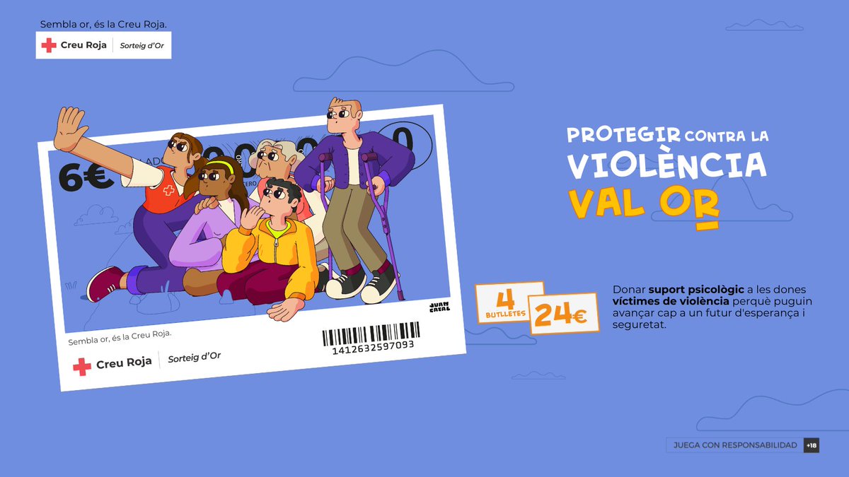 Ningú hauria de patir violència pel seu origen, sexe, orientació, religió, capacitats o manera de viure. Cada gest que construeix seguretat i respecte és un pas cap a una societat més humanitària. 
Cuidar-nos i protegir-nos #ValOr 

www2.cruzroja.es/web/sorteo-del…