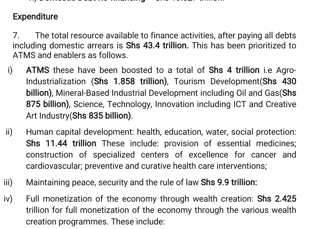 The ATMS strategy which is meant to be Uganda's magic bullet to grow the economy 10-fold in the next 15 years, gets only 4 trillion of the FY2025/26 budget. A shortfall of about 1 trillion from NDP-iv financing targets. <a href="/FOWODE_UGANDA/">FOWODE</a> <a href="/CSBAGUGANDA/">CSBAG (csbag.org)</a> #UGBUDGET25 #knowyourbudget25