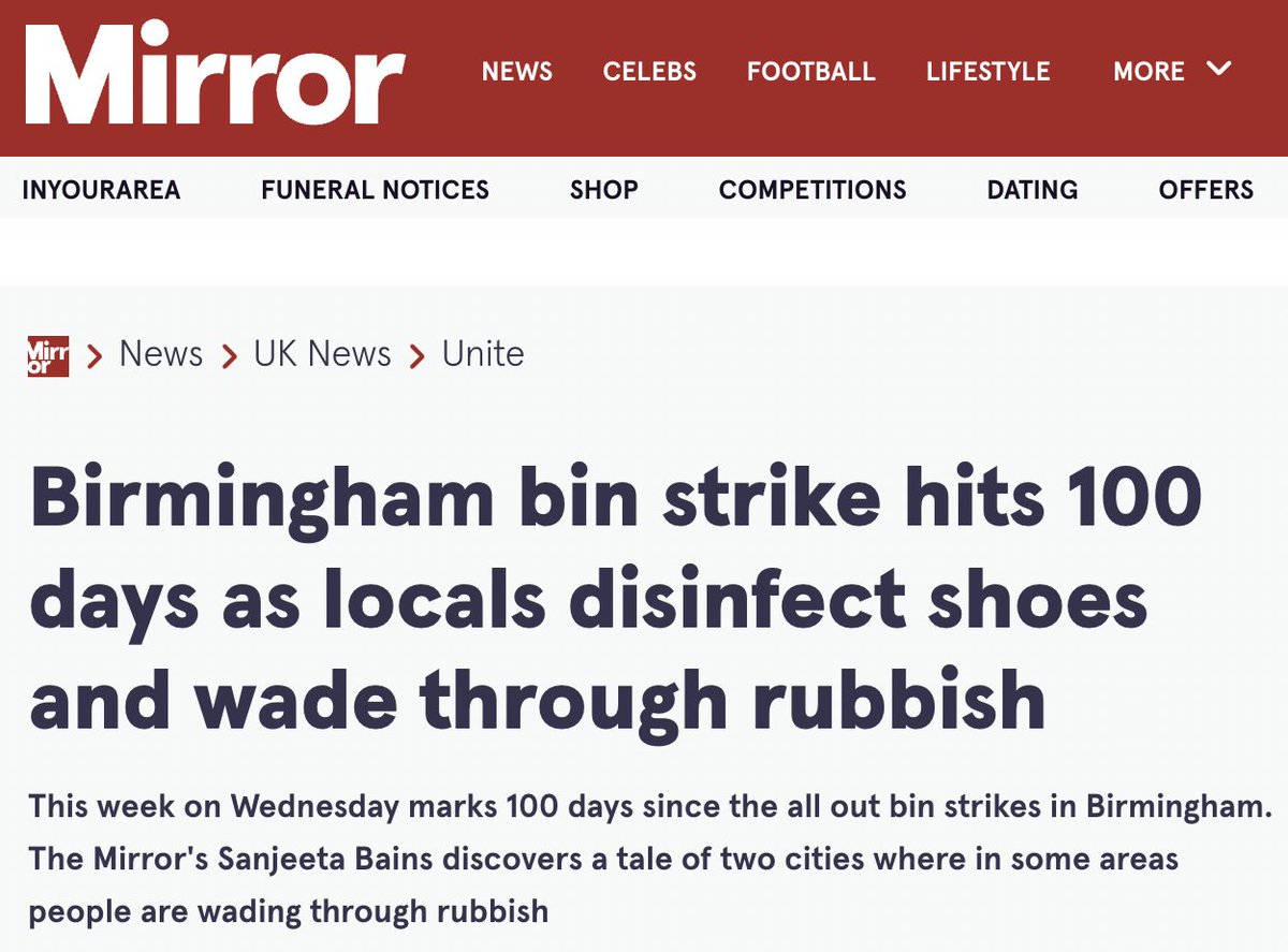 Workers woke up one morning and were told they will have their pay cut by up to £8,000. For some a 1/4 of their pay. While politicians’ expenses at <a href="/BhamCityCouncil/">Bham City Council</a> go up by 5%.

All under the watch of a <a href="/UKLabour/">The Labour Party</a> <a href="/GOVUK/">GOV.UK</a> 📢 shame on you! #Birmingham #Bins