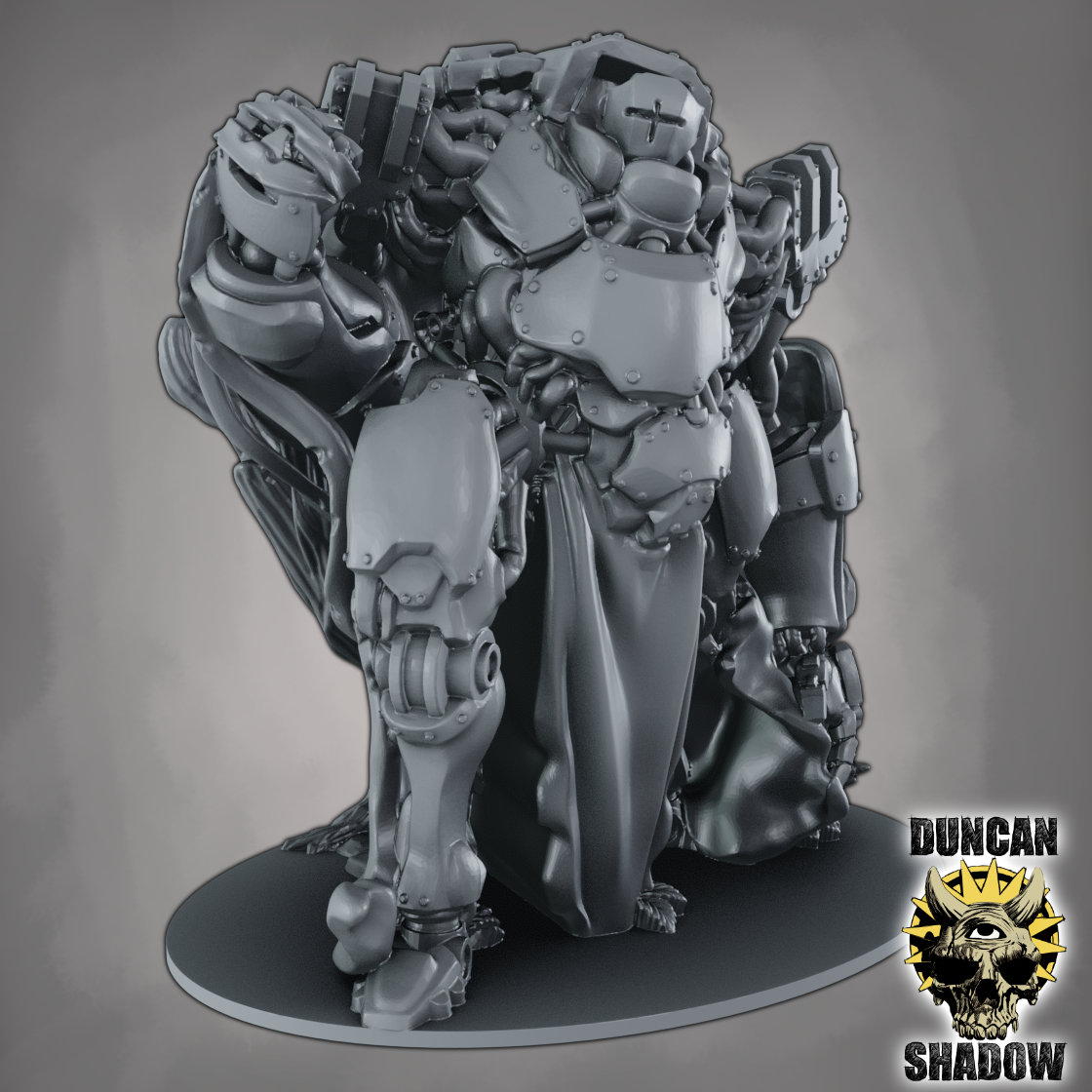 Support Free Mecha
Another sculpt out this month as a bonus 

I wanted to make something to print on my Bambu Labs printer and practice some hard edged sculpting a while ago and came up with this 

#fdmprinting