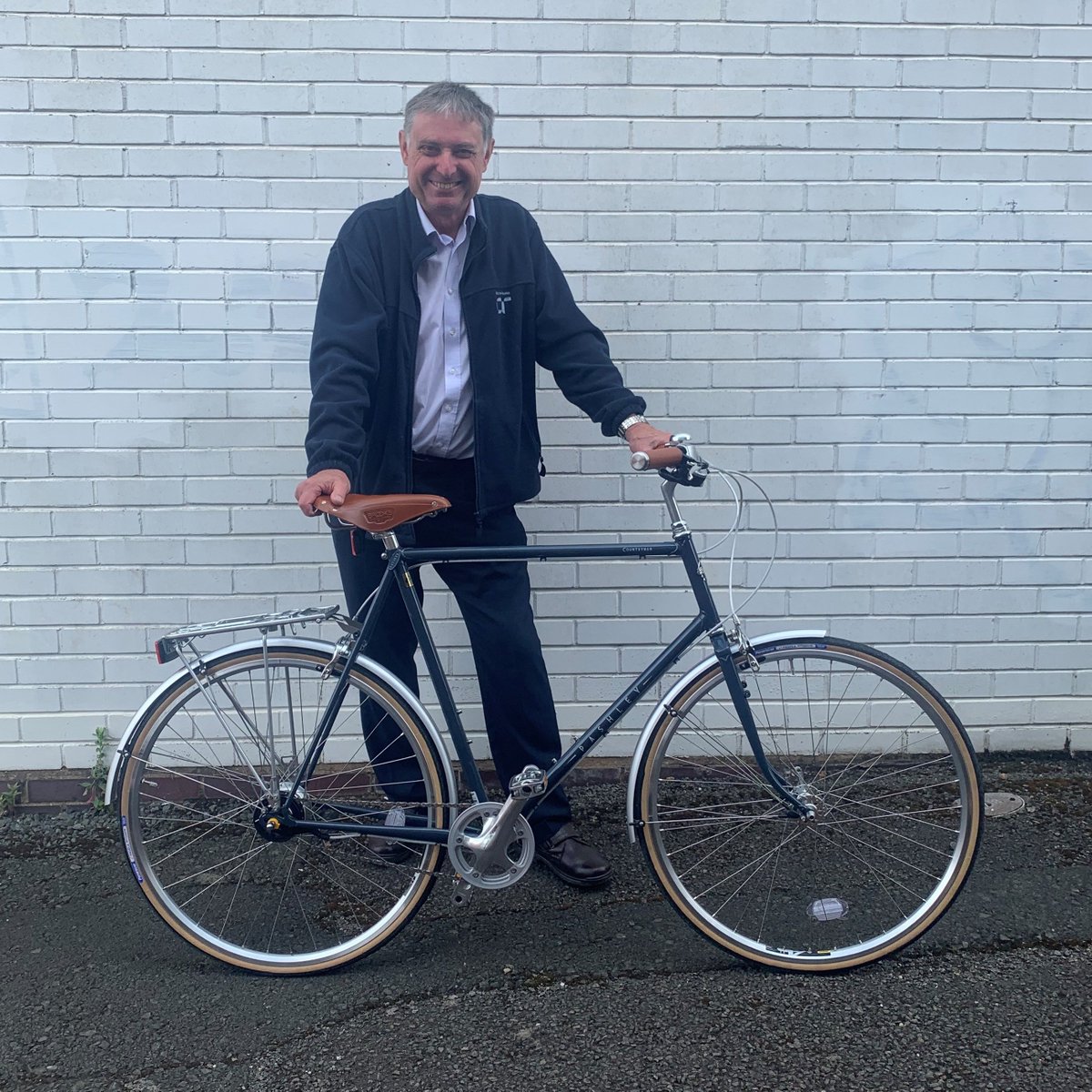 Richard collecting his new <a href="/pashleycycles/">Pashley Cycles</a>  Countryman.