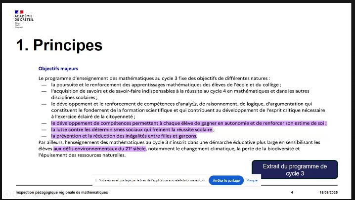 Présentation des nouveaux programmes de 6e ce matin dans <a href="/AcCreteil/">Académie de Créteil</a>