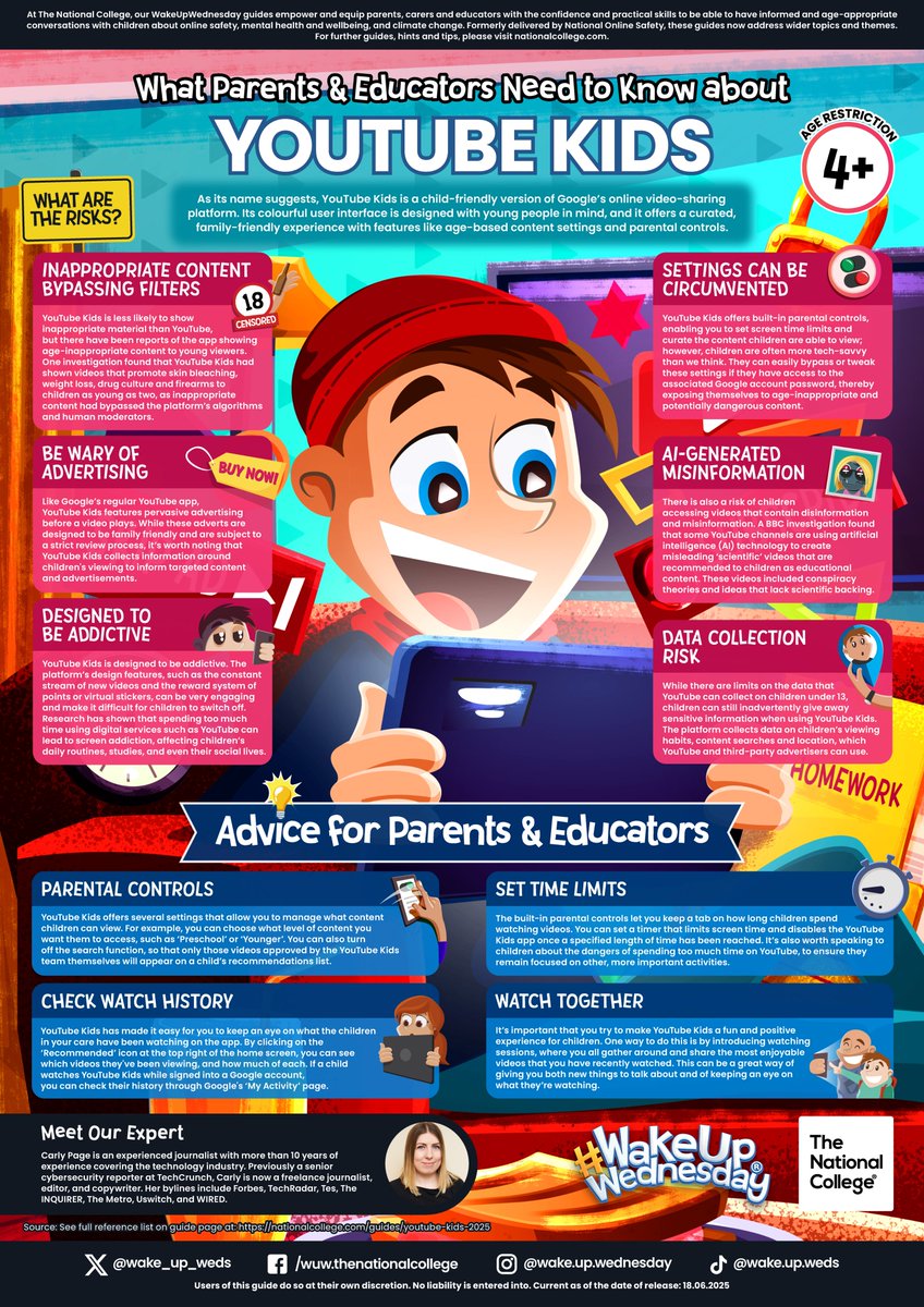 East Crompton St George's CE Primary School (@ecstgoldham) on Twitter photo This week’s #WakeUpWednesdayguide provides clear, easy-to-follow tips to help adults keep young users protected while still enjoying their favourite videos on YouTube Kids🎬🛡 <a href="/wake_up_weds/">Wake Up Wednesday</a> This week’s #WakeUpWednesdayguide provides clear, easy-to-follow tips to help adults keep young users protected while still enjoying their favourite videos on YouTube Kids🎬🛡 <a href="/wake_up_weds/">Wake Up Wednesday</a>