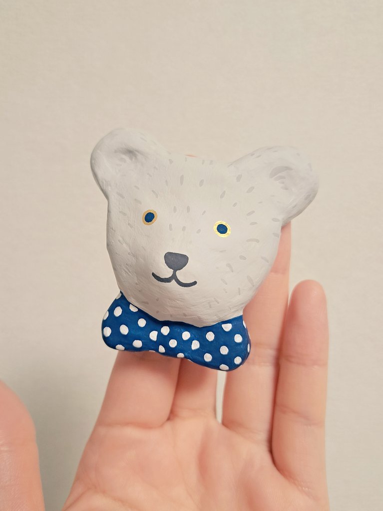 mori_prpr's tweet image. Xでは特につぶやいていなかったけど、最近はイラスト制作のかたわら張り子を作るなどしています。まだ1こしか完成してないけど。たのしい。